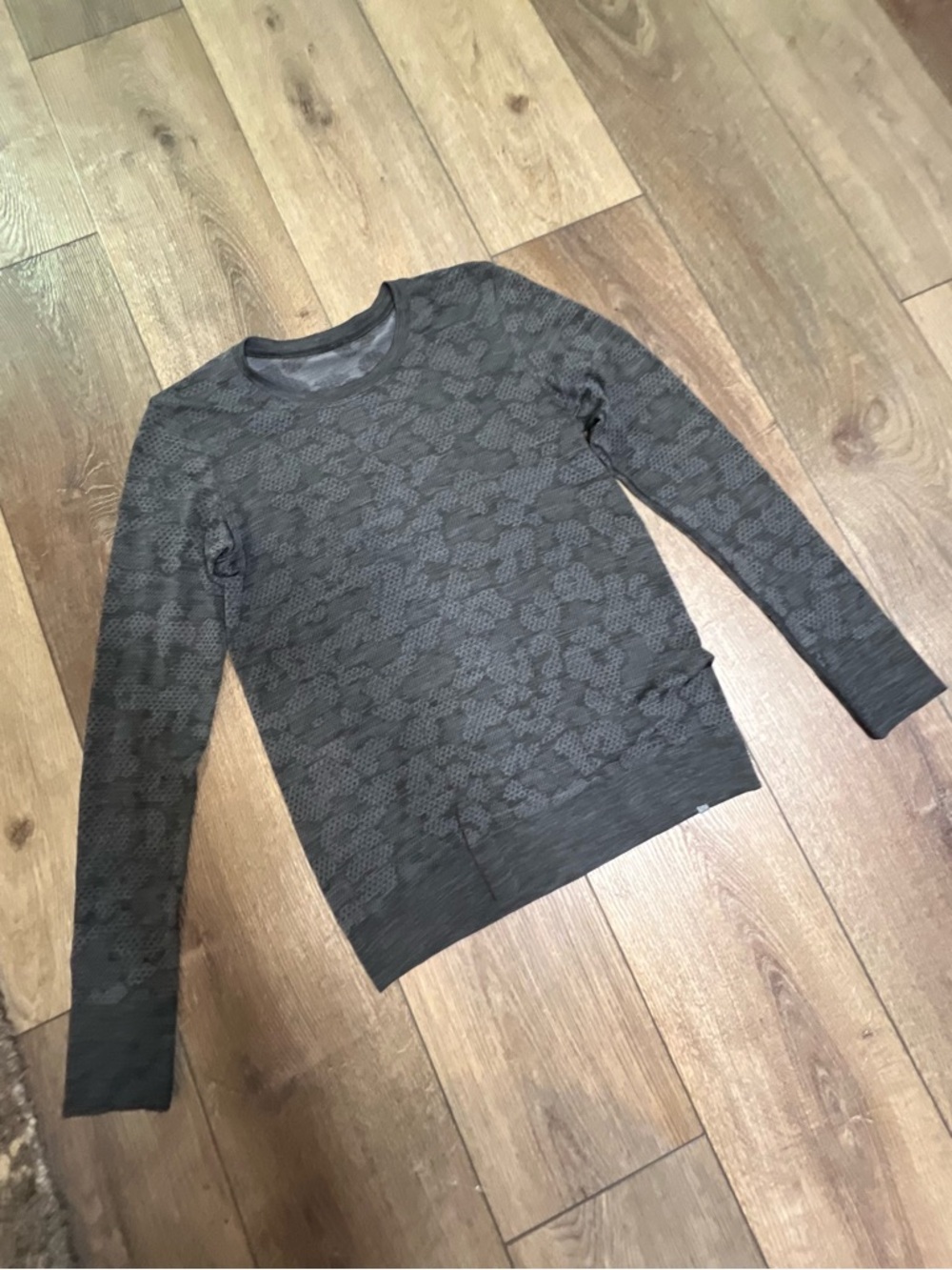 Dark Gray Textured Long-Sleeve Sweater